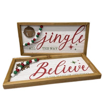 Load image into Gallery viewer, Believe and Jingle Signs 15.75" Asrt