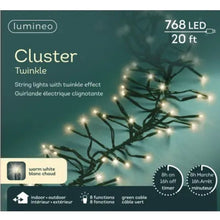Load image into Gallery viewer, Warm White Clustered String Lights 768LED
