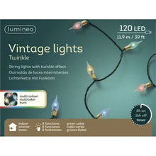 Load image into Gallery viewer, Multi-Coloured Vintage String Lights 120LED