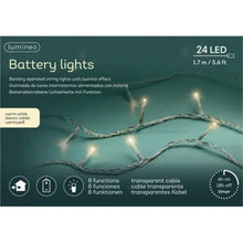 Load image into Gallery viewer, Warm White String Lights 24LED Battery Operated