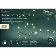 Load image into Gallery viewer, Mirco Warm White String Lights 160LED Battery Operated