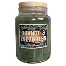 Load image into Gallery viewer, Orange & Evergreen Candle