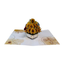 Load image into Gallery viewer, Pop Up Card - Sunflower Bouquet
