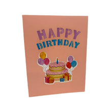 Load image into Gallery viewer, Pop Up Card - Happy Birthday w/Cake
