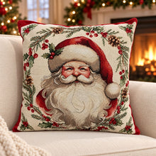 Load image into Gallery viewer, Santa Face 18" Square Cushion Cover