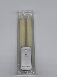 Battery Operated Tapers S/2 - Cream