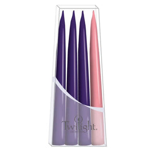 Twilight Advent Candles S/4 10"