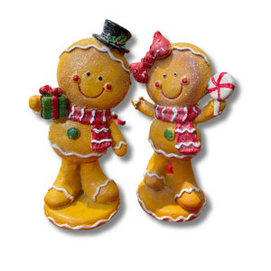 Resin Gingerbread Boy/Girl Asrt