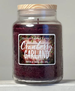 26oz Jar Candle - Cranberry Garland