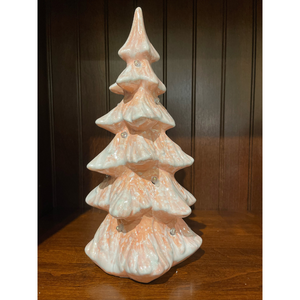 Pink Ceramic Tree LED w/Timer