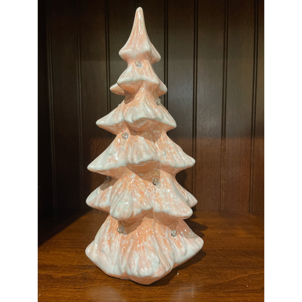 Pink Ceramic Tree LED w/Timer