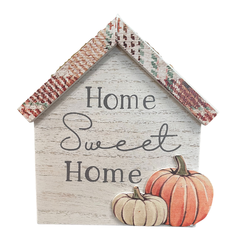 Home Sweet Home Pumpkin Block Sign