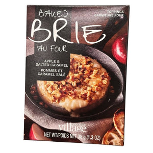 Baked Brie Apple Salted Caramel Toppings