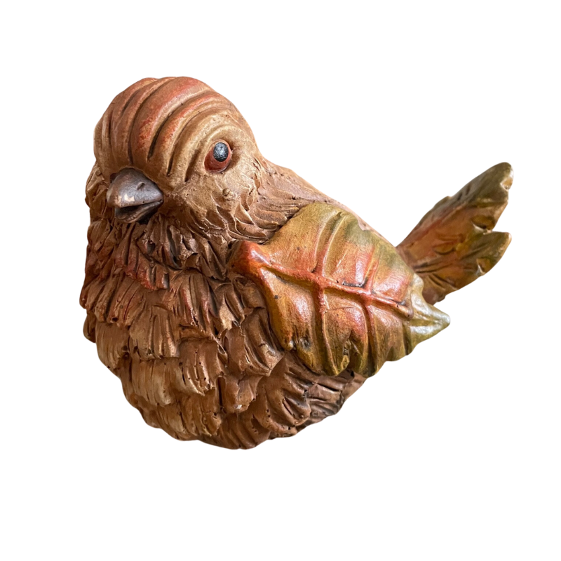 Fall Bird w/Leaf Wing Figurine 5.5
