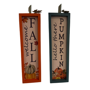 Fall/Pumpkin 12" Sign Assorted