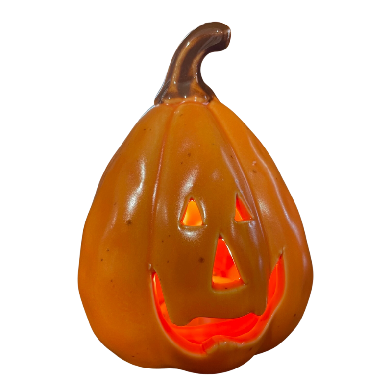 Porcelain Pumpkin w/LED 4