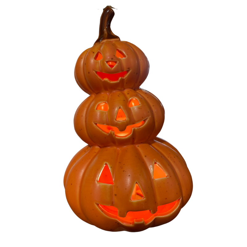 Porcelain Pumpkins w/LED 7.5
