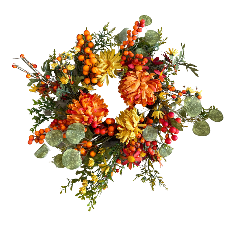 Berries & Mums Candle Ring 10