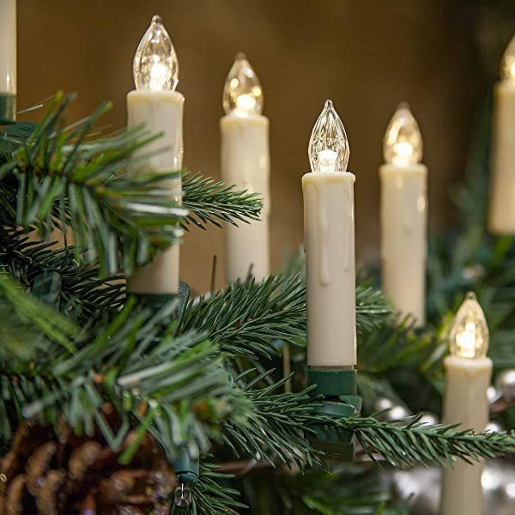 Taper Candles LED 10pc with Clip and Remote