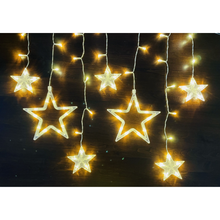 Load image into Gallery viewer, Curtain Lights Star 8 Function 12&#39;
