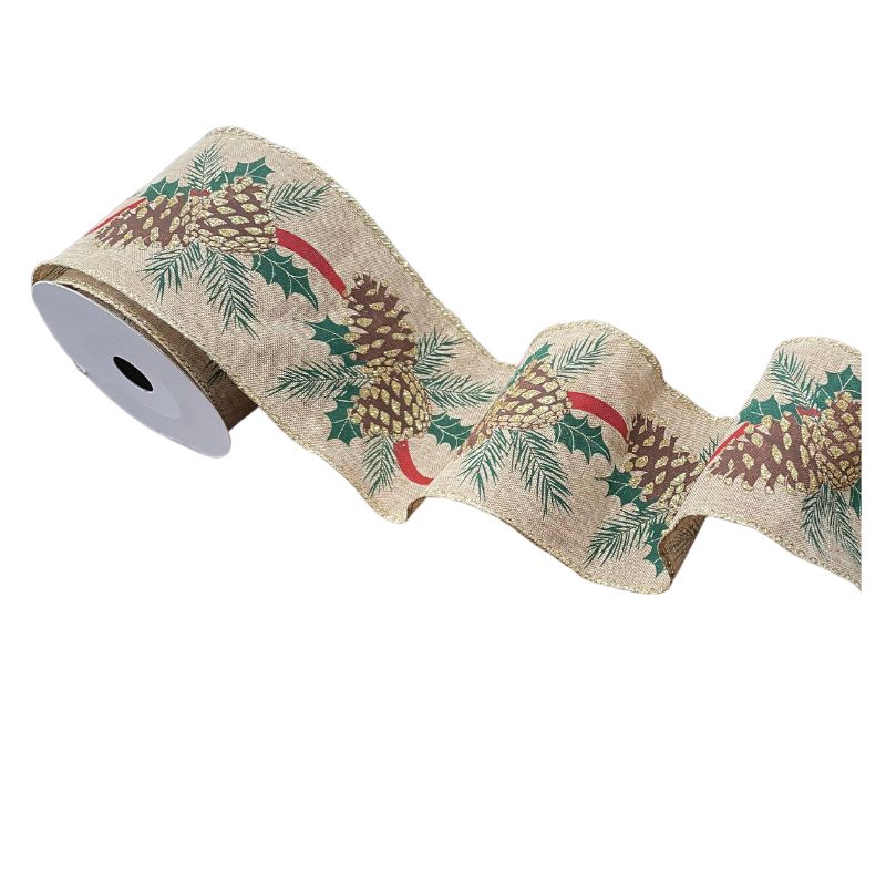 Pinecones Ribbon 25ft
