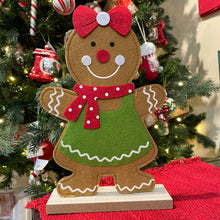 Load image into Gallery viewer, Fig. Gingerbread Men Felt 10&quot; Asrt
