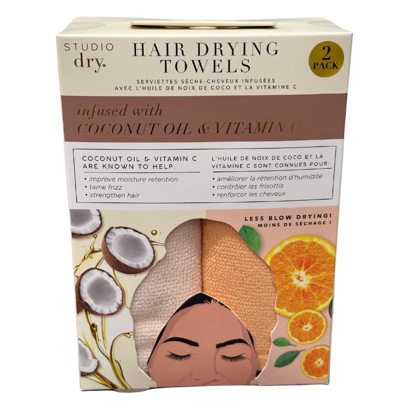 Coconut Oil Infused Hair Towel Set/2