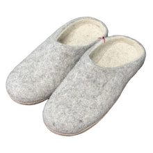 Load image into Gallery viewer, Felted Wool Grey Slippers
