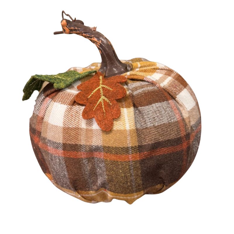 Plaid Fabric Pumpkin 6