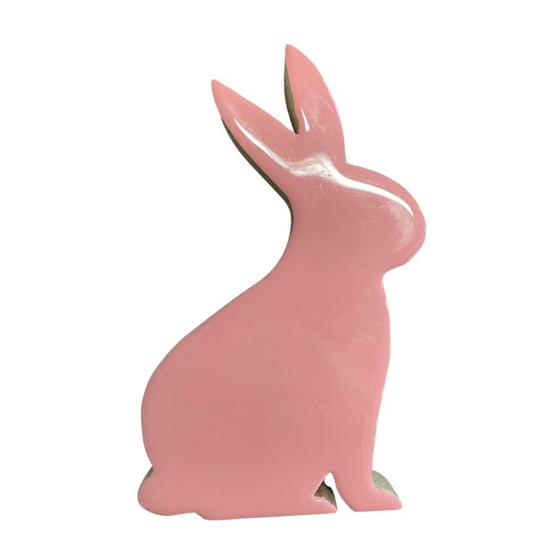 Pink Bunny Wood/Enamel 8