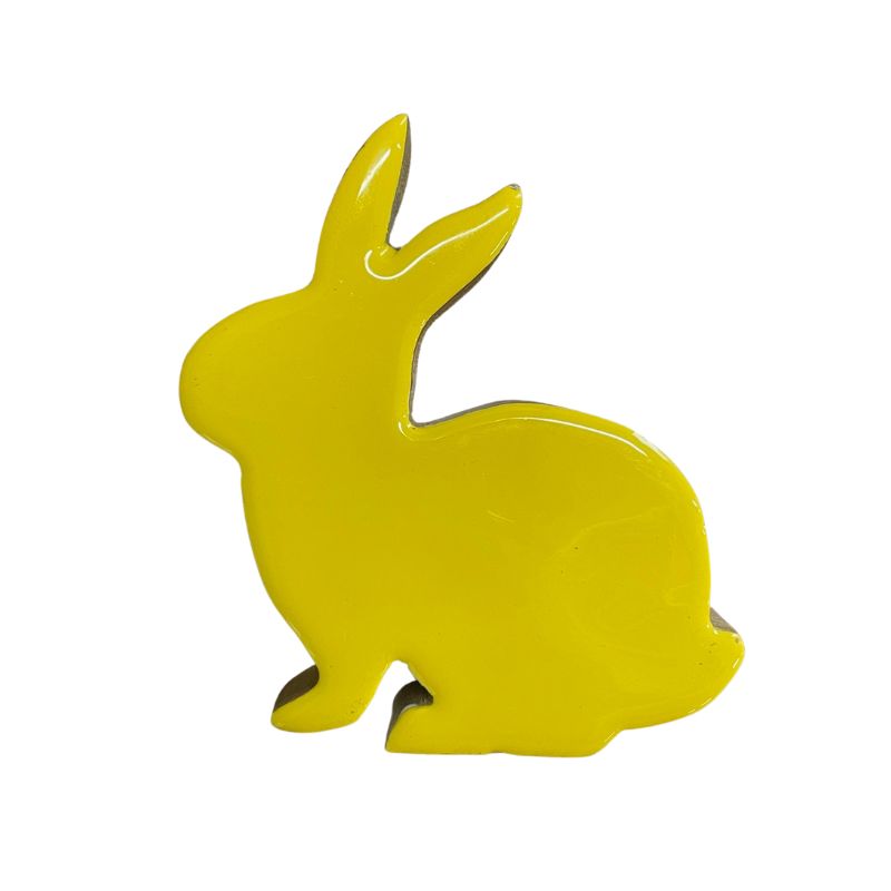 Yellow Bunny Wood/Enamel 4.5