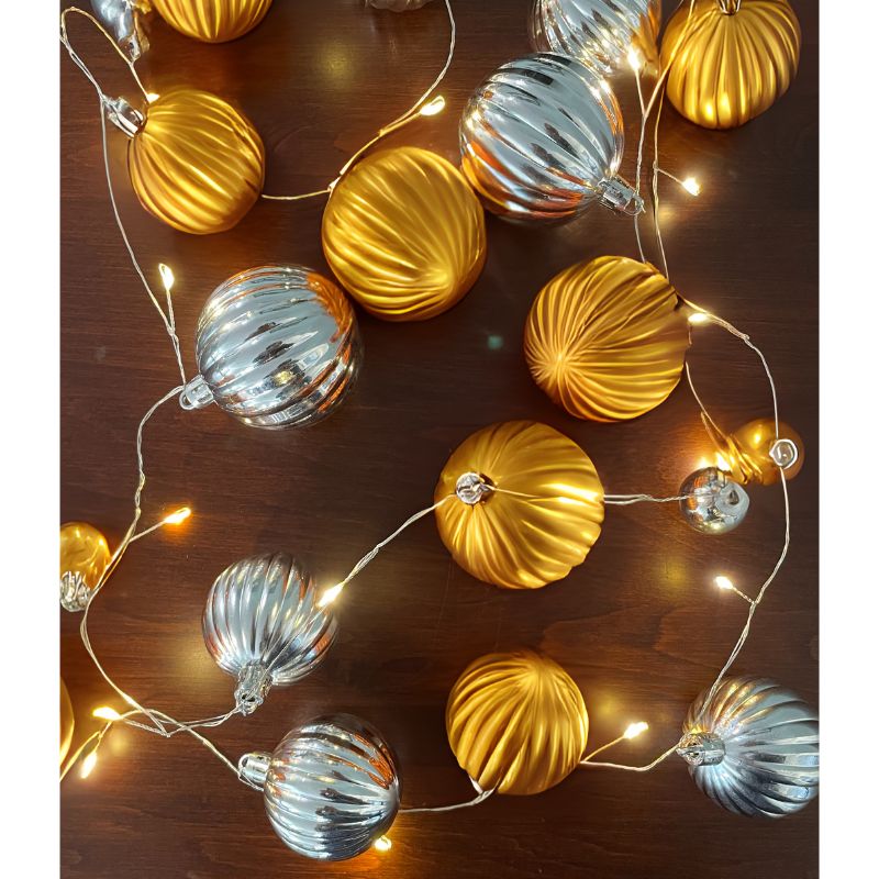 Ornament Silver/Gold String Lights 20LED