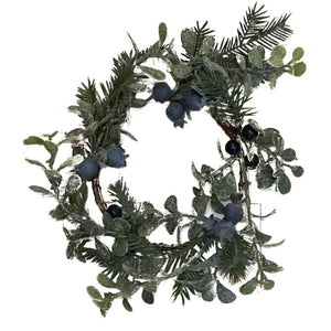 Blueberries Candle Ring 8"