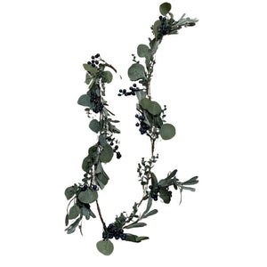 Blueberries & Leaves Garland 5'