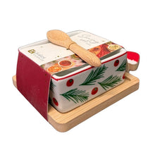 Load image into Gallery viewer, Holly w/Santa Hat Serving Set 3pcs
