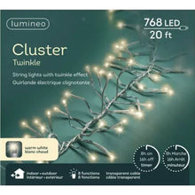 Load image into Gallery viewer, Warm White Clustered String Lights 768LED
