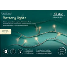 Load image into Gallery viewer, Warm White String Lights 48LED Battery Operated
