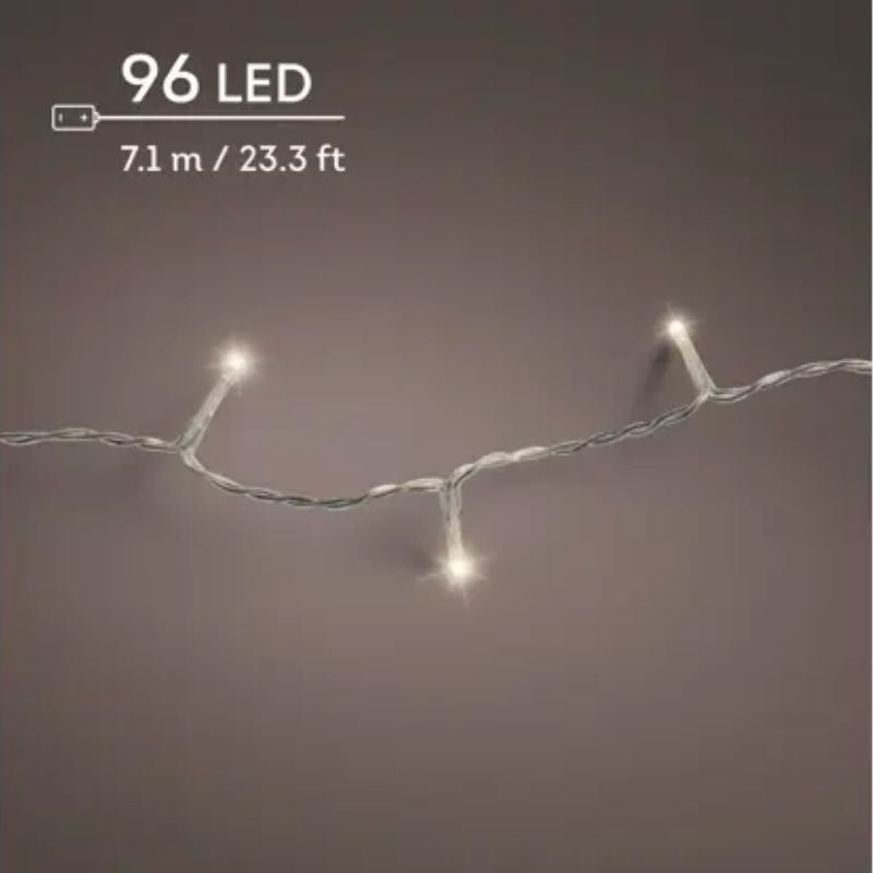 Warm White String Lights 96LED Battery Operated