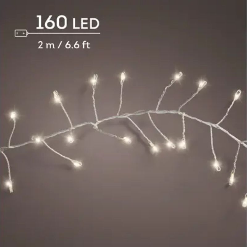 Mirco Warm White String Lights 160LED Battery Operated