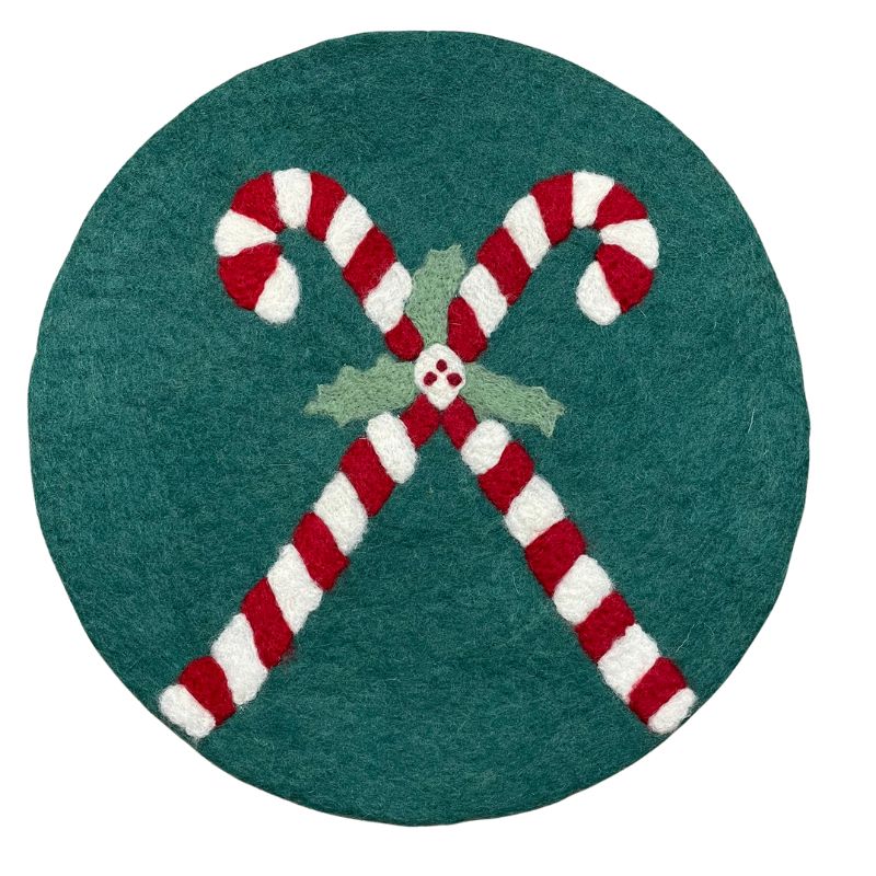 Candy Canes Felt Placemat 14