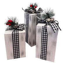 Load image into Gallery viewer, Wooden Presnt w/Bow Asrt
