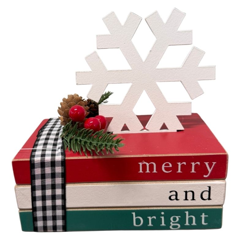 Book Block w/Snowflake 6