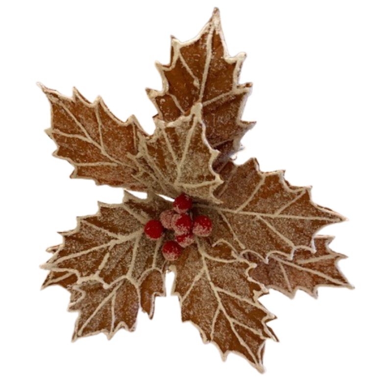 Snowflake, Gingerbread, Red Berries Poinsettia 18