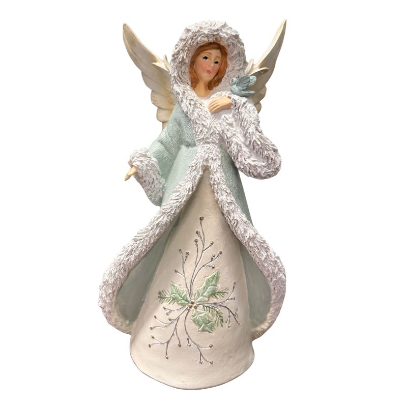 Fig. LED Mint/Cream Angel with Bird