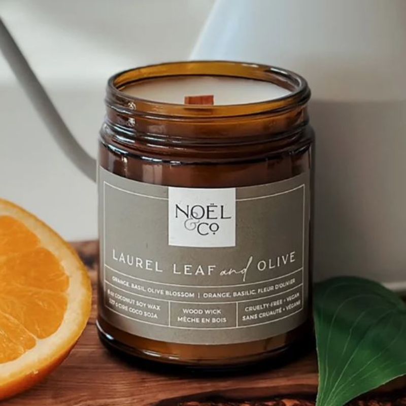 Laurel Leaf and Olive Candle 8oz