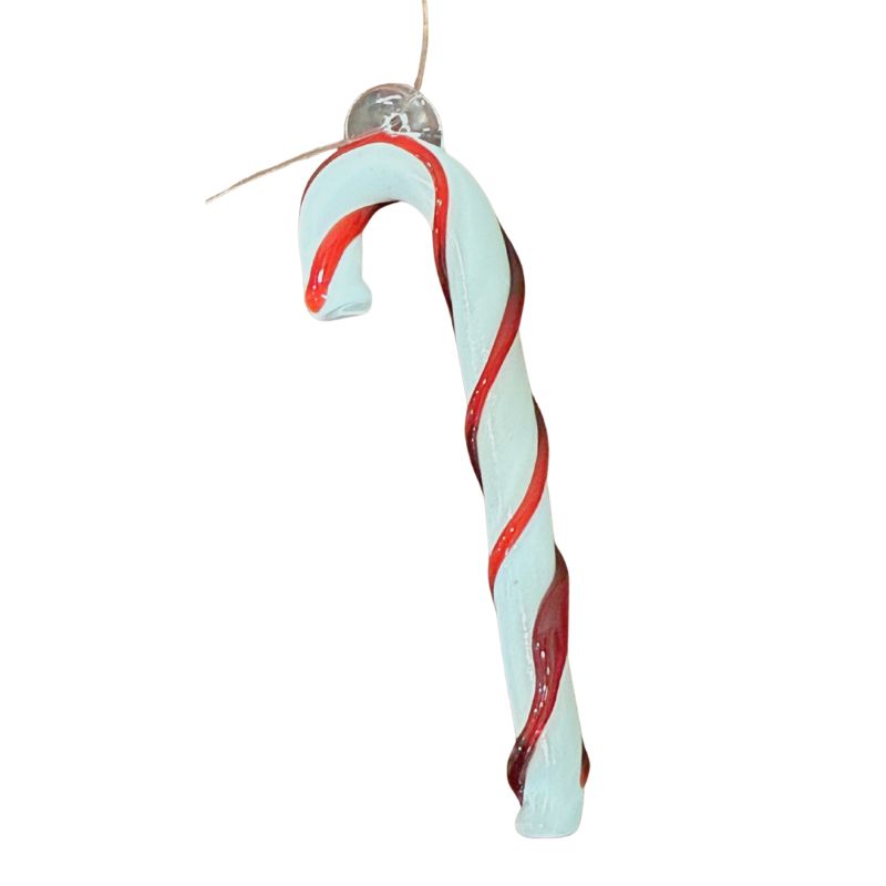 Glass Candy Cane Ornament