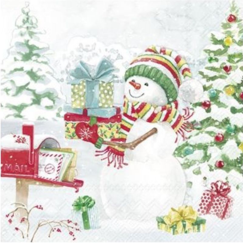Snowy Day Luncheon Paper Napkins