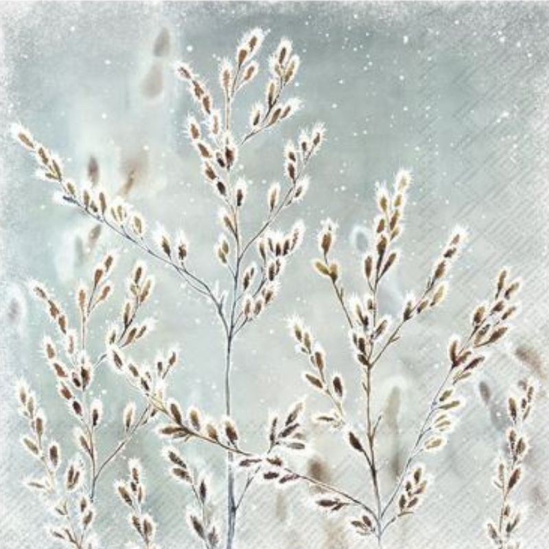 Frozen Winter Cocktail Paper Napkins