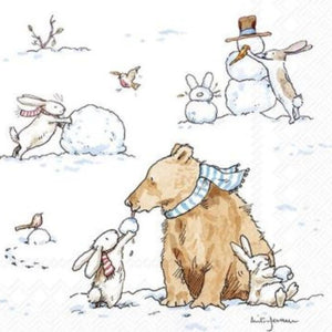 Snow Friends Luncheon Paper Napkins