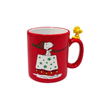Load image into Gallery viewer, Snoopy Mug with Woodstock on Handle
